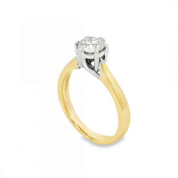 18ct Yellow Gold Diamond Engagement Ring - Size I½ - 0.50ct