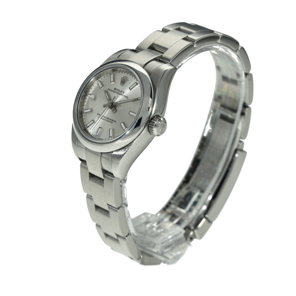 Oyster Perpetual 176200 – Silver Baton Dial – 2017