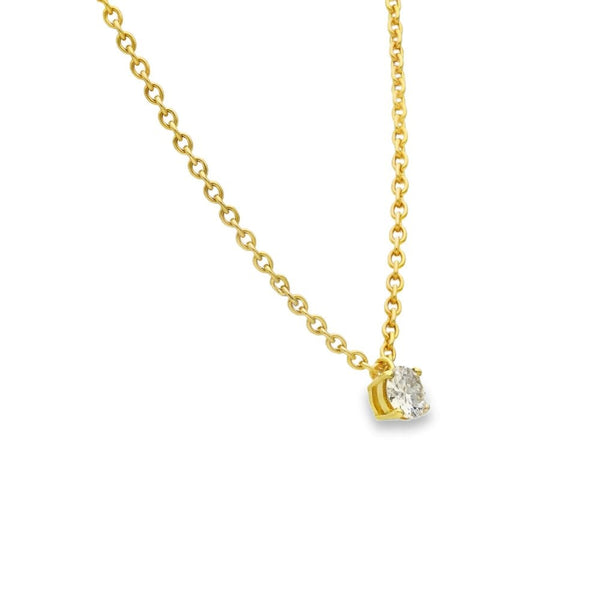 18ct Yellow Gold Diamond Pendant & Trace Chain - 18" - 0.60ct