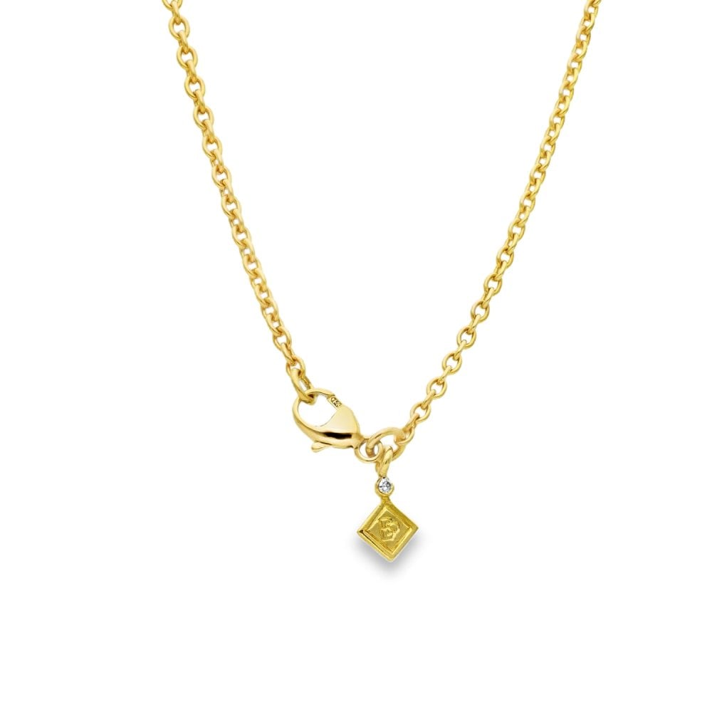 18ct Yellow Gold Diamond Pendant & Trace Chain - 18" - 0.60ct
