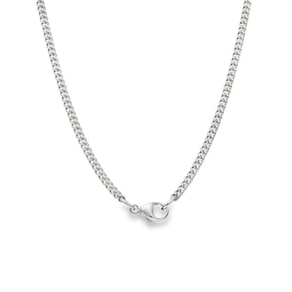9ct White Gold Diamond Cluster Pendant & Curb Chain -20" -1.94ct