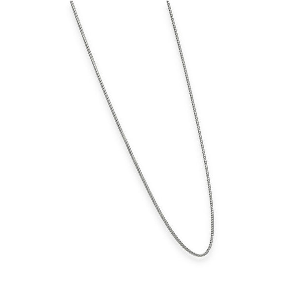 9ct White Gold Fine Spiga Chain - 18" - 4.2g