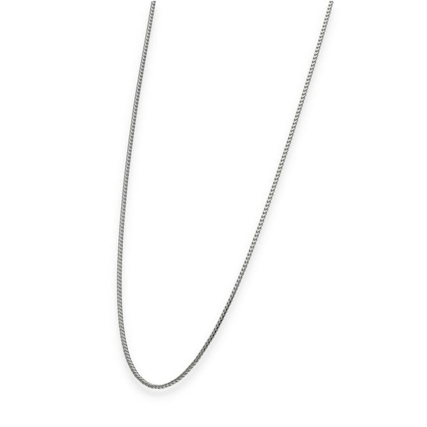 9ct White Gold Fine Spiga Chain - 18" - 4.2g