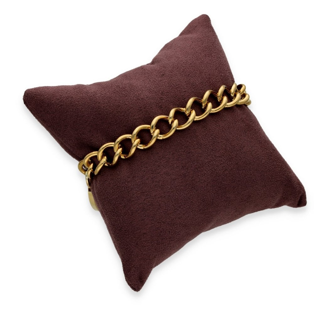 9ct Yellow Gold Curb Bracelet - 7.5" - 27.6g