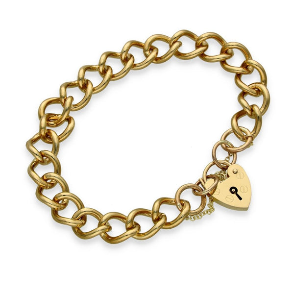 9ct Yellow Gold Curb Bracelet - 7.5" - 27.6g