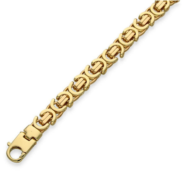 9ct Yellow Gold Heavy Kiss-Link Bracelet - 8.5" - 44.3g