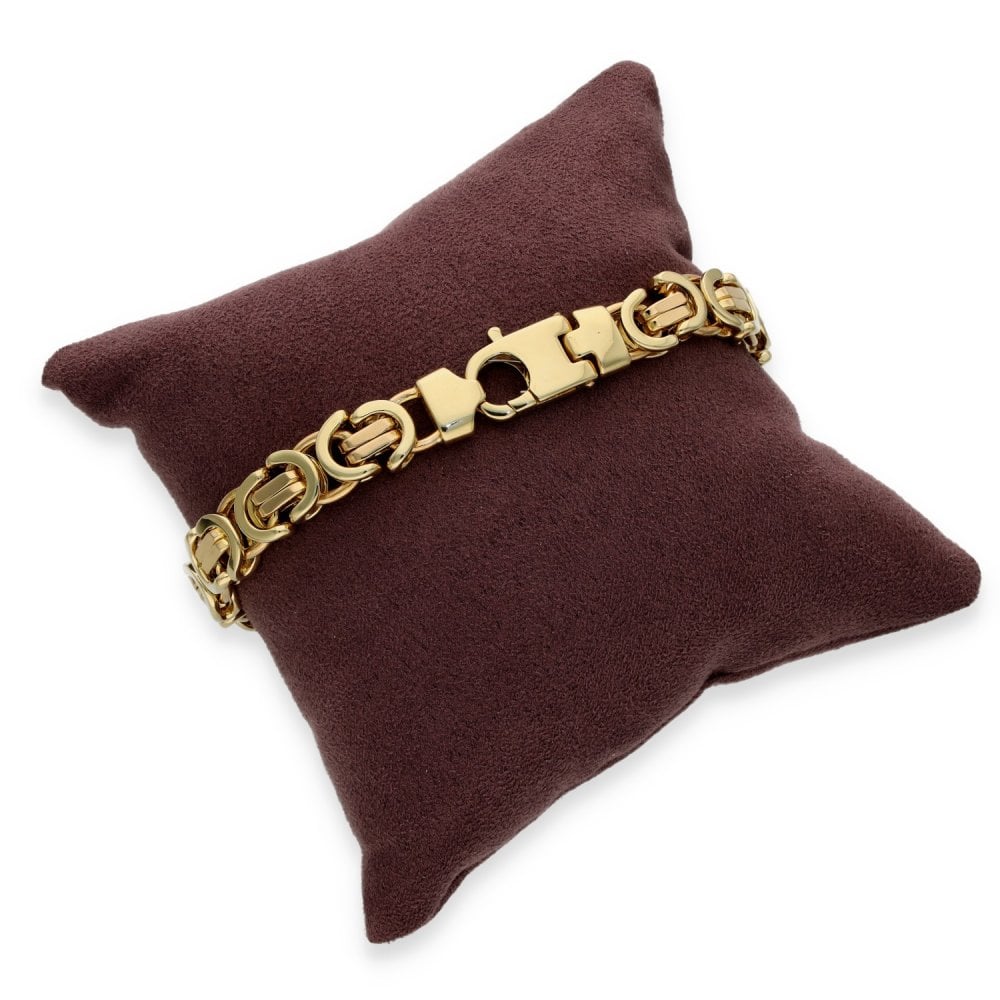 9ct Yellow Gold Heavy Kiss-Link Bracelet - 8.5" - 44.3g