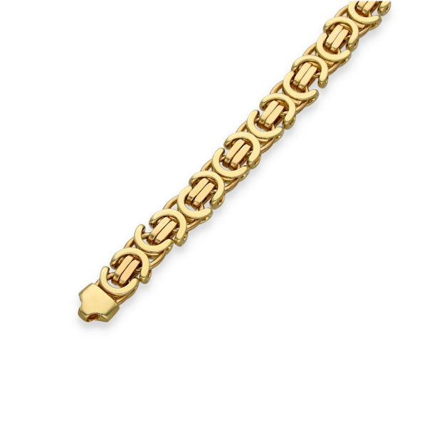 9ct Yellow Gold Heavy Kiss-Link Bracelet - 8.5" - 44.3g