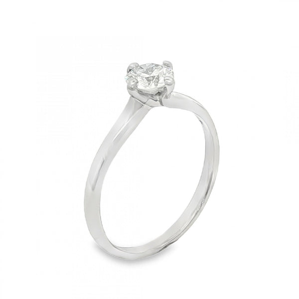 950 Platinum Diamond Engagement Ring - Size J - 0.37ct