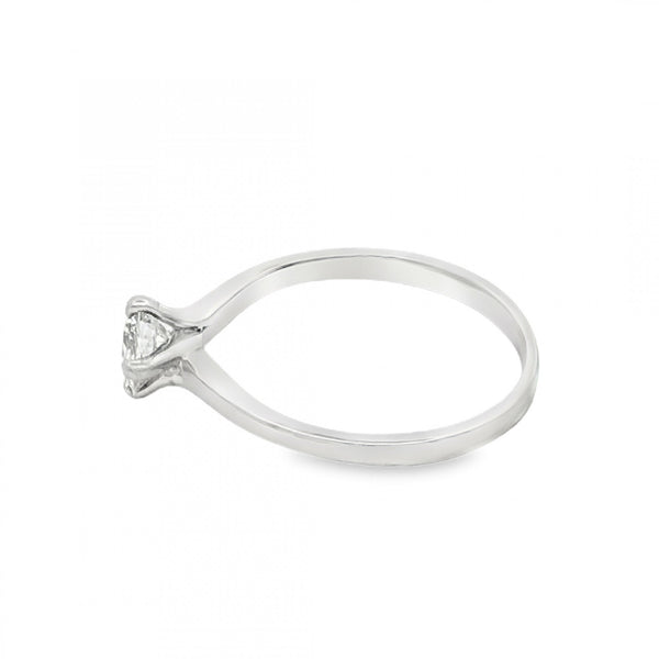 950 Platinum Diamond Engagement Ring - Size J - 0.37ct
