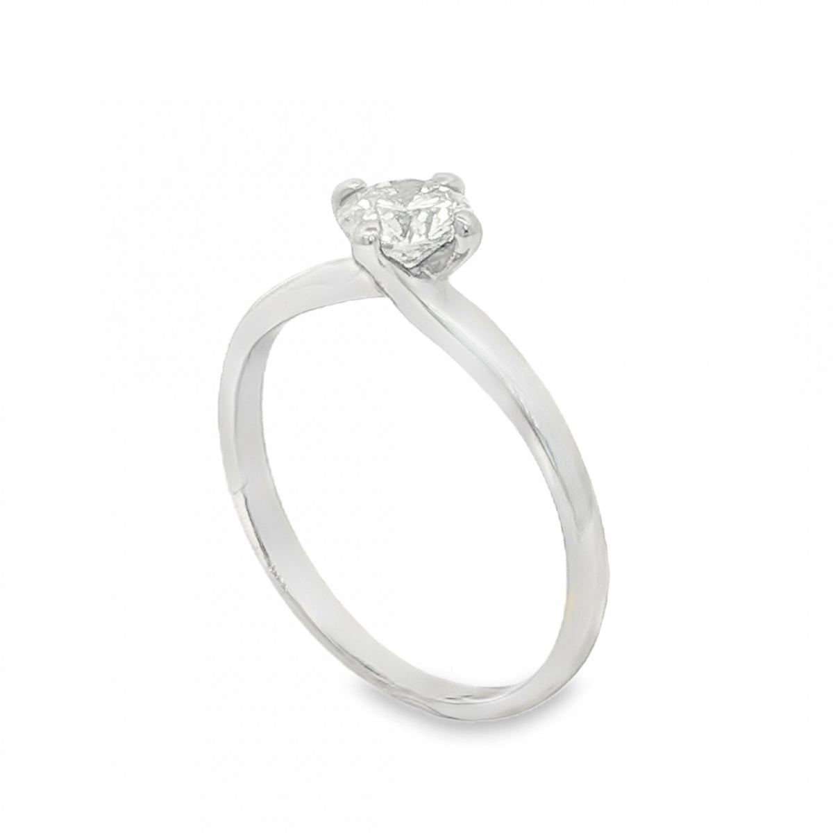 950 Platinum Diamond Engagement Ring - Size J - 0.37ct