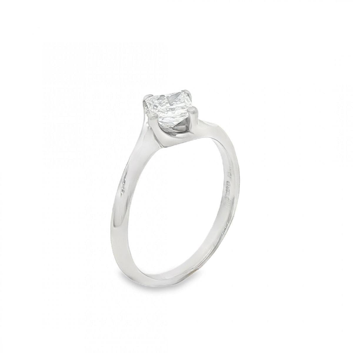 950 Platinum Princess Diamond Engagement Ring - Size J - 0.51ct