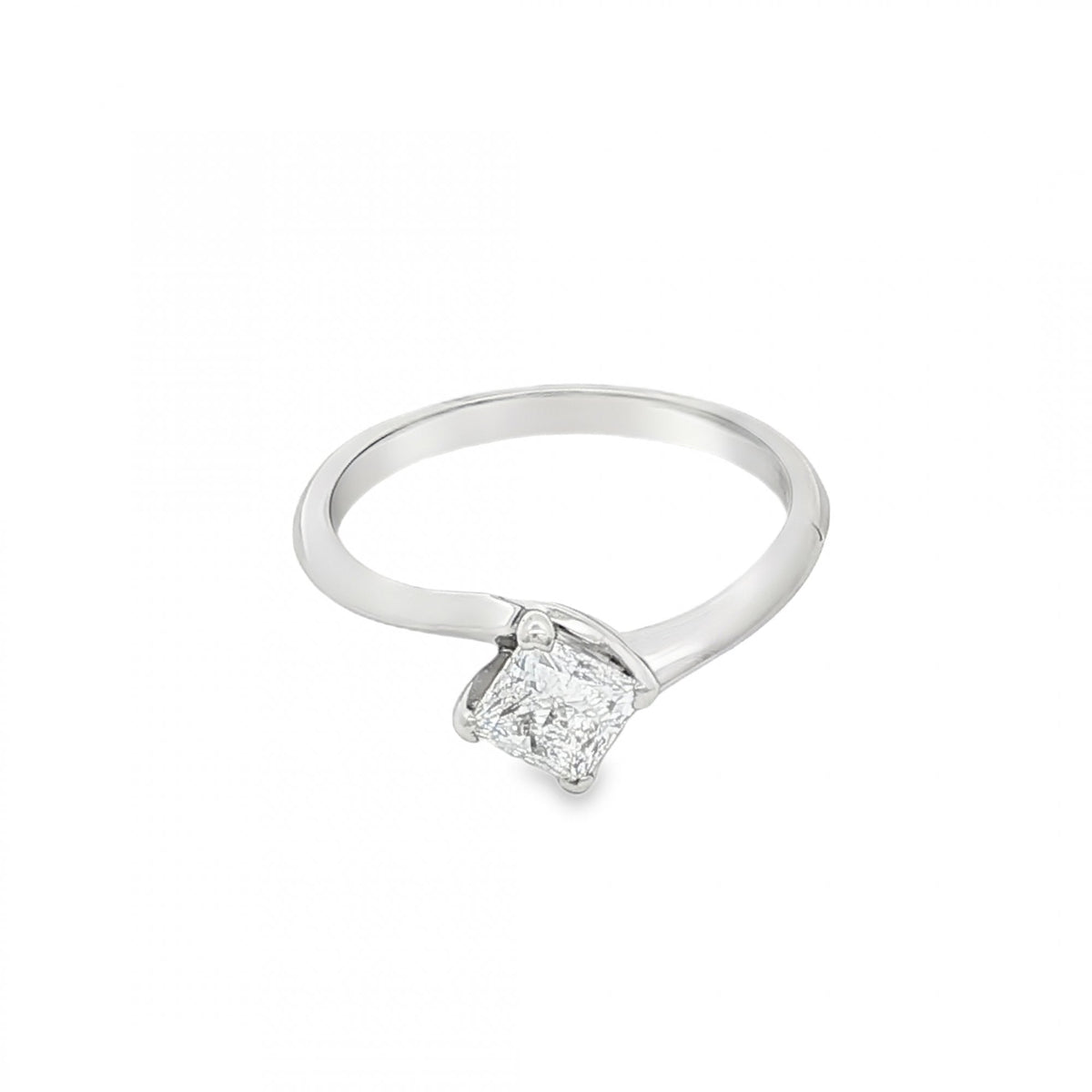 950 Platinum Princess Diamond Engagement Ring - Size J - 0.51ct