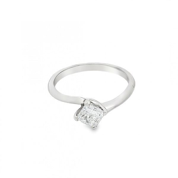 950 Platinum Princess Diamond Engagement Ring - Size J - 0.51ct