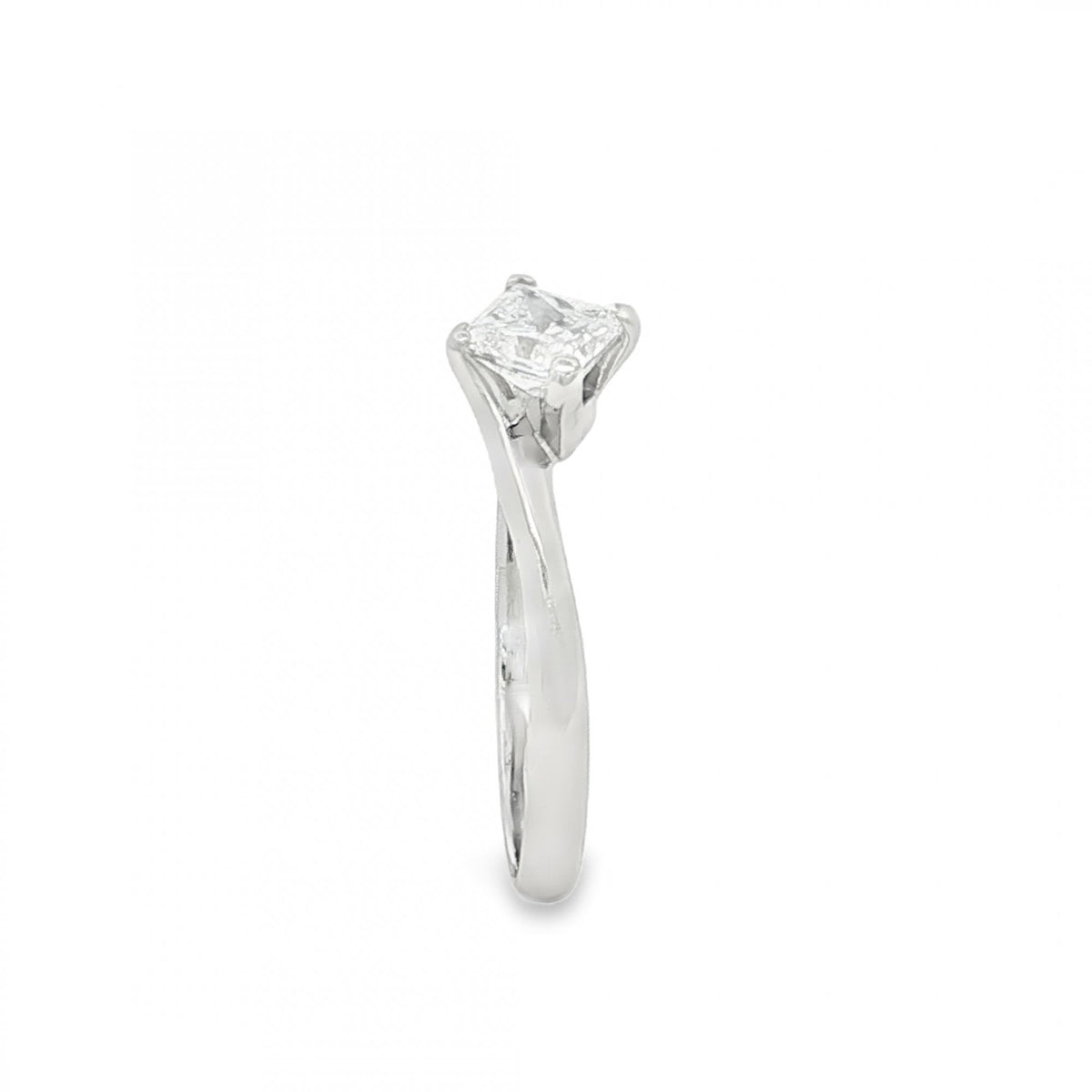 950 Platinum Princess Diamond Engagement Ring - Size J - 0.51ct