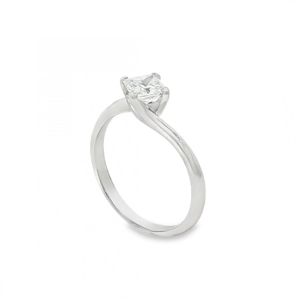 950 Platinum Princess Diamond Engagement Ring - Size J - 0.51ct