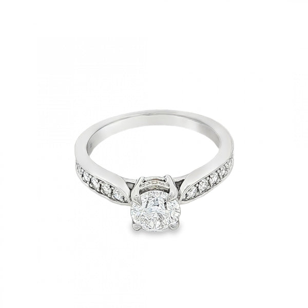 950 Platinum Diamond Engagement Ring - Size K½ - 1.04ct