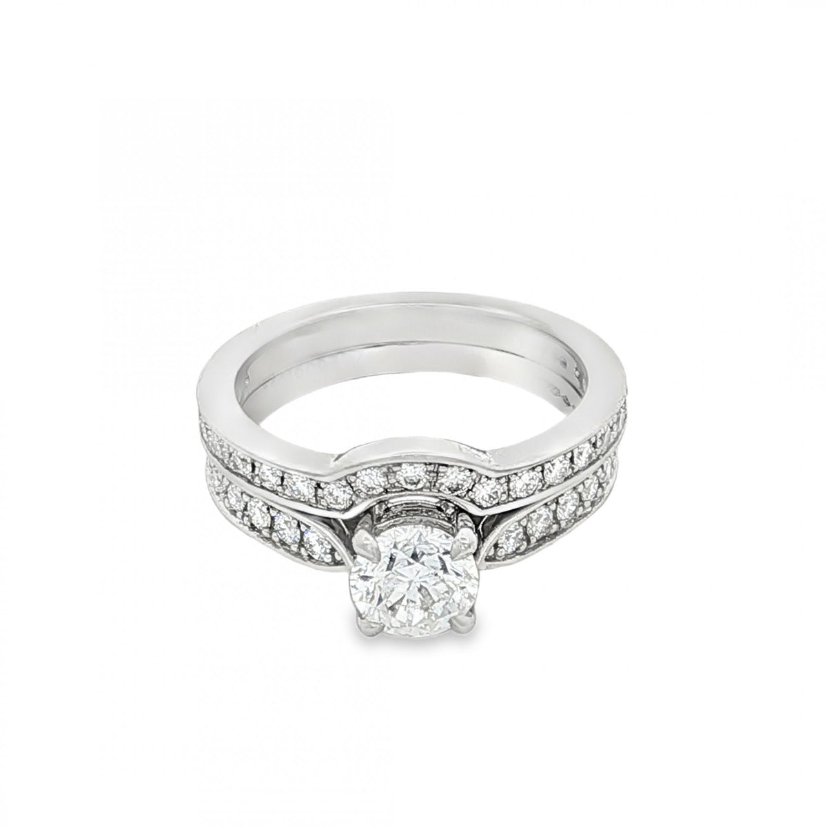 950 Platinum Diamond Engagement Ring - Size K½ - 1.04ct