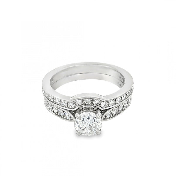 950 Platinum Diamond Engagement Ring - Size K½ - 1.04ct