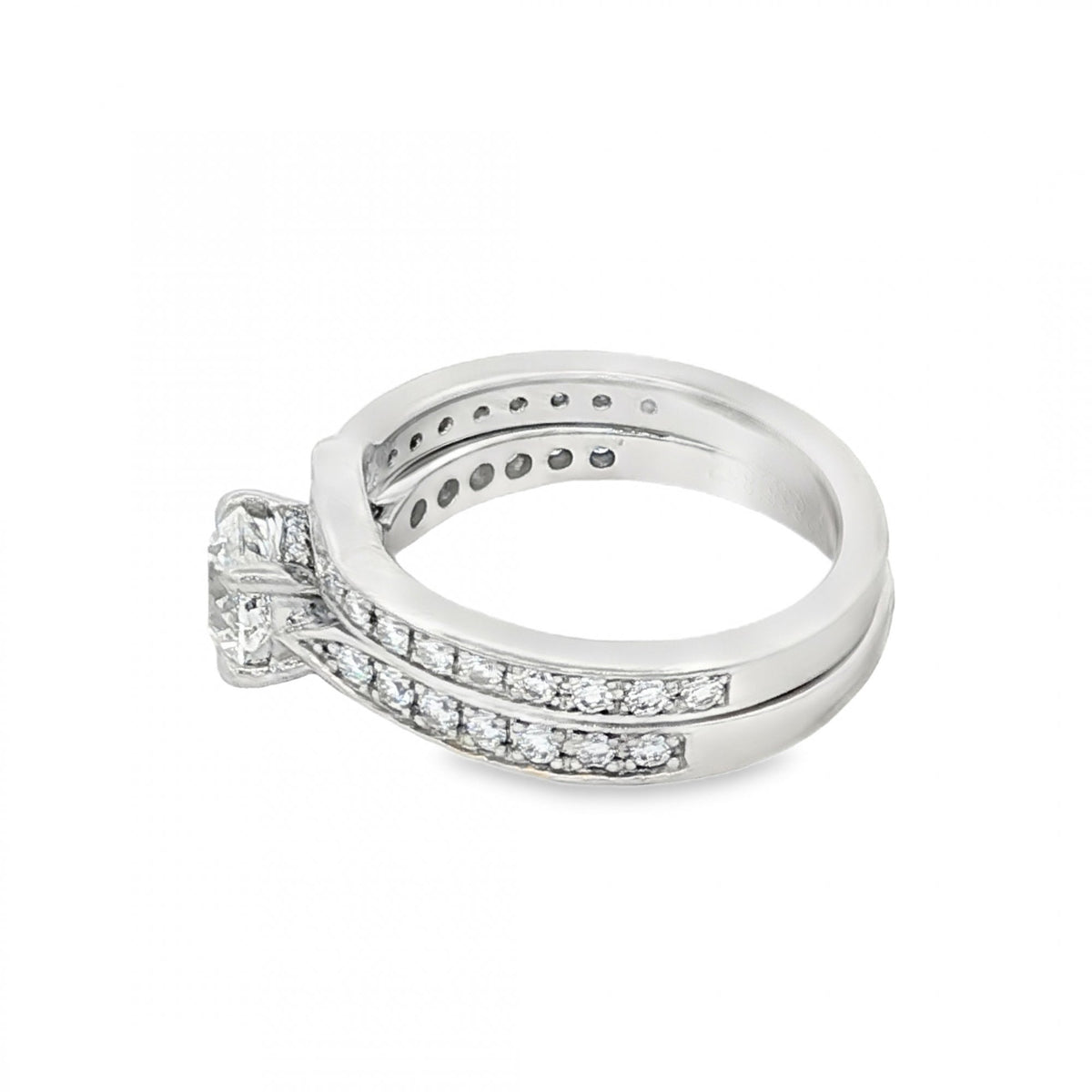 950 Platinum Diamond Engagement Ring - Size K½ - 1.04ct