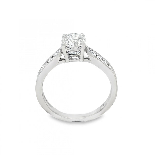 950 Platinum Diamond Engagement Ring - Size K½ - 1.04ct
