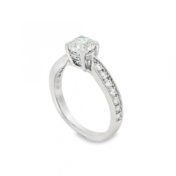 950 Platinum Diamond Engagement Ring - Size K½ - 1.04ct