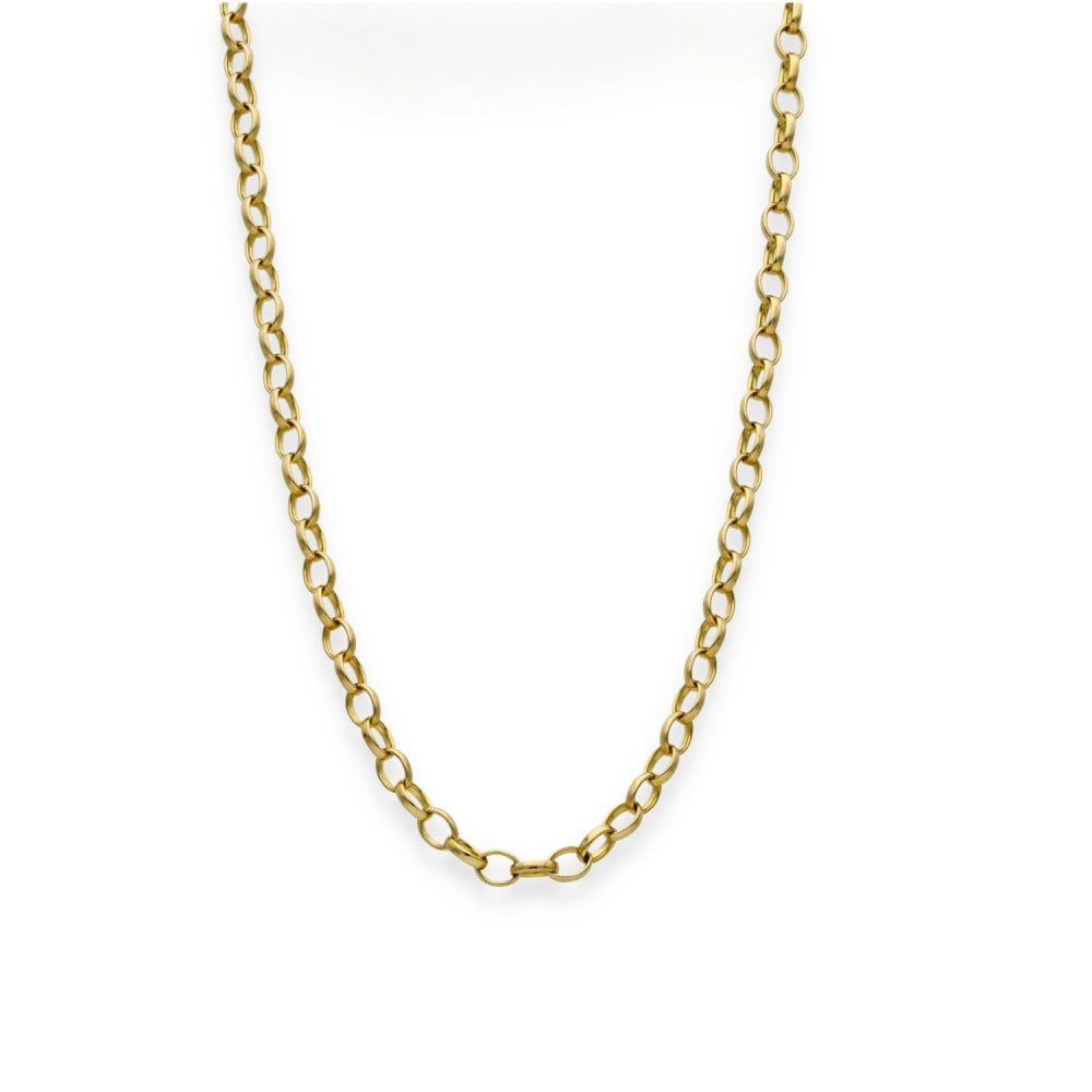 9ct Yellow Gold Oval Belcher Chain - 18" - 10.0g