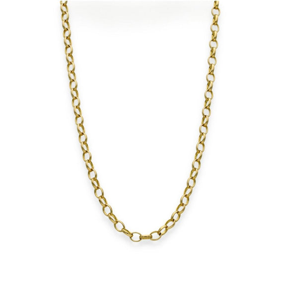 9ct Yellow Gold Oval Belcher Chain - 18" - 10.0g