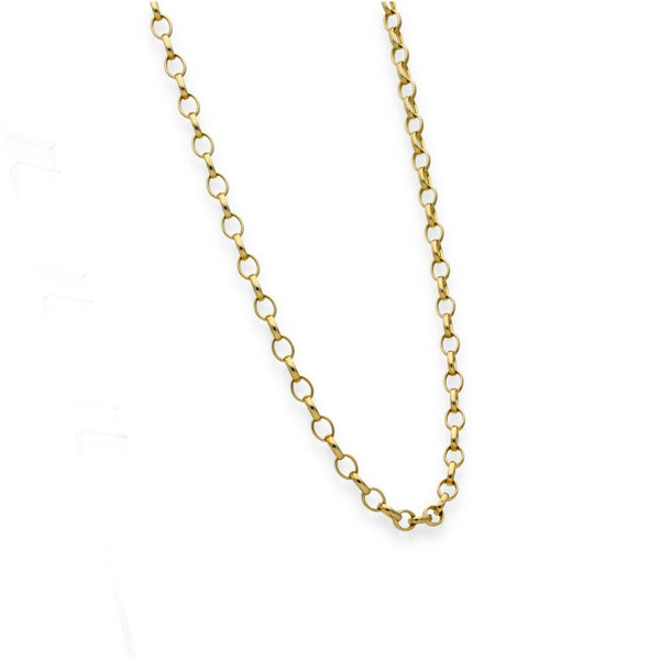 9ct Yellow Gold Oval Belcher Chain - 18" - 10.0g