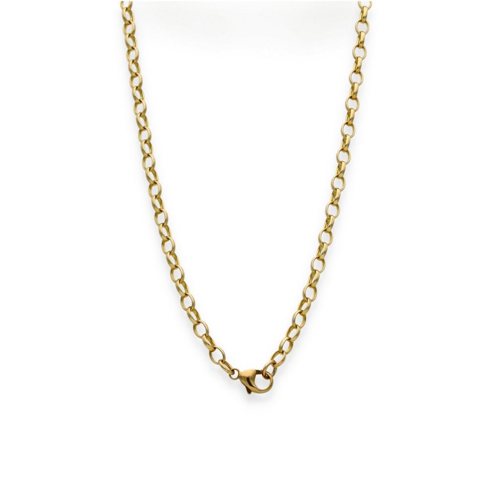 9ct Yellow Gold Oval Belcher Chain - 18" - 10.0g