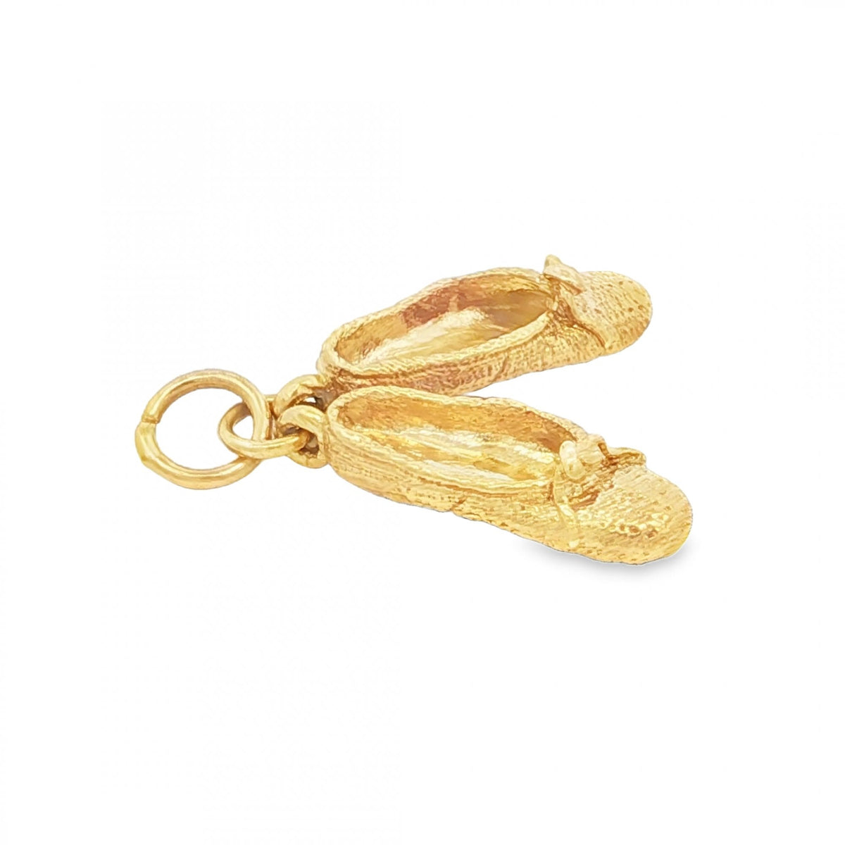 9ct Yellow Gold Slippers Charm - 19x21x5mm - 4.0g