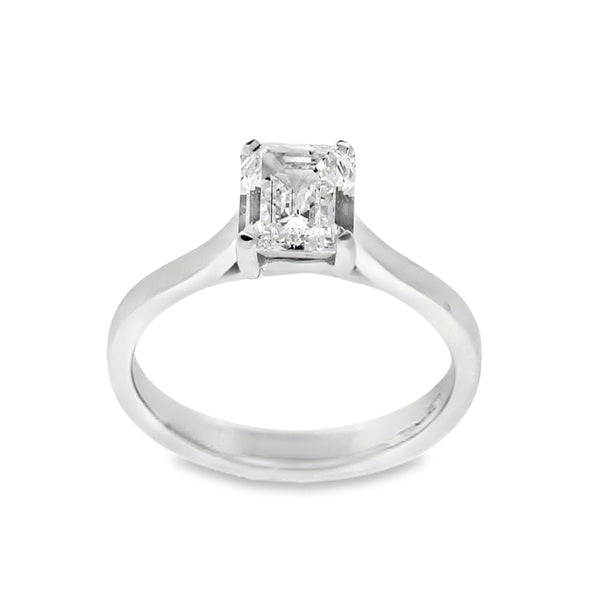 950 Platinum Emerald-Cut Diamond Engagement Ring - 1.40ct