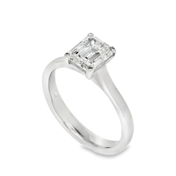 950 Platinum Emerald-Cut Diamond Engagement Ring - 1.40ct