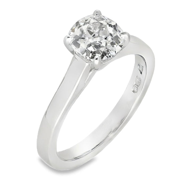 950 Platinum Cushion-Cut Diamond Engagement Ring - 1.31ct