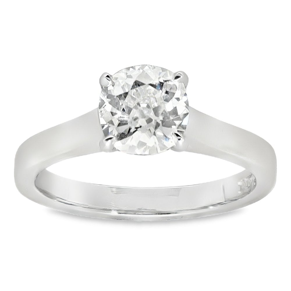 950 Platinum Cushion-Cut Diamond Engagement Ring - 1.31ct