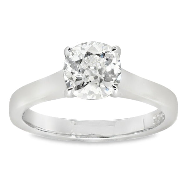 950 Platinum Cushion-Cut Diamond Engagement Ring - 1.31ct