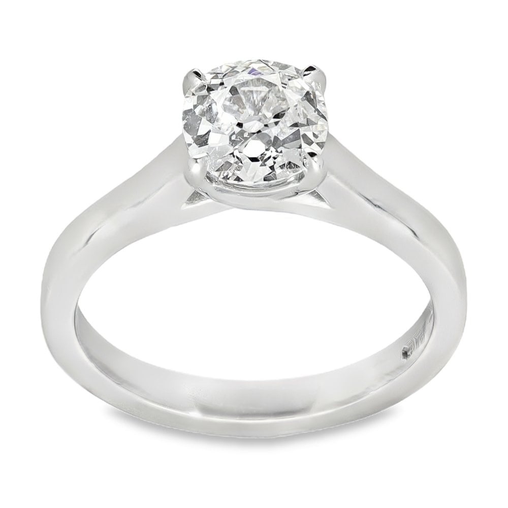 950 Platinum Cushion-Cut Diamond Engagement Ring - 1.31ct