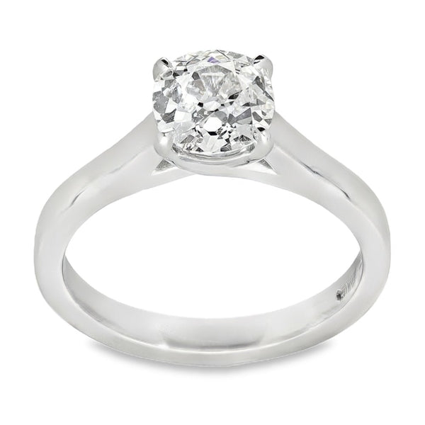 950 Platinum Cushion-Cut Diamond Engagement Ring - 1.31ct