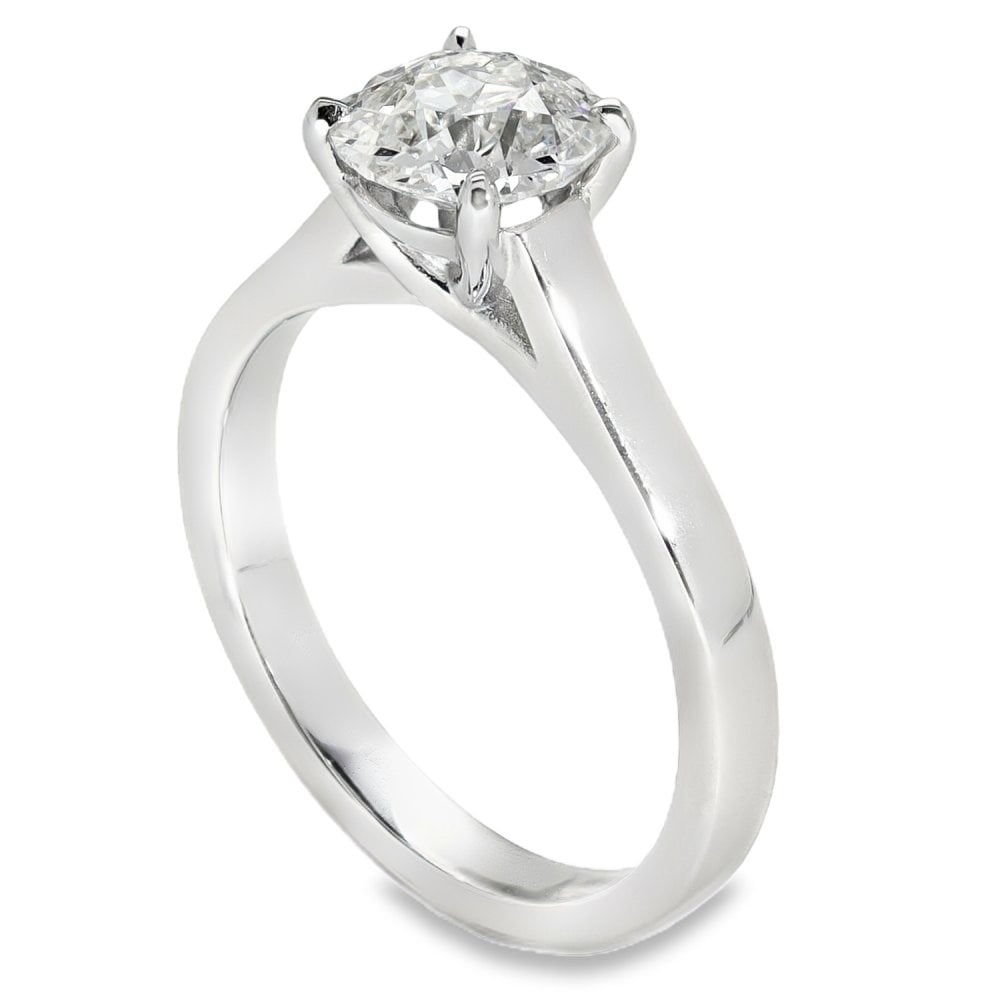 950 Platinum Cushion-Cut Diamond Engagement Ring - 1.31ct