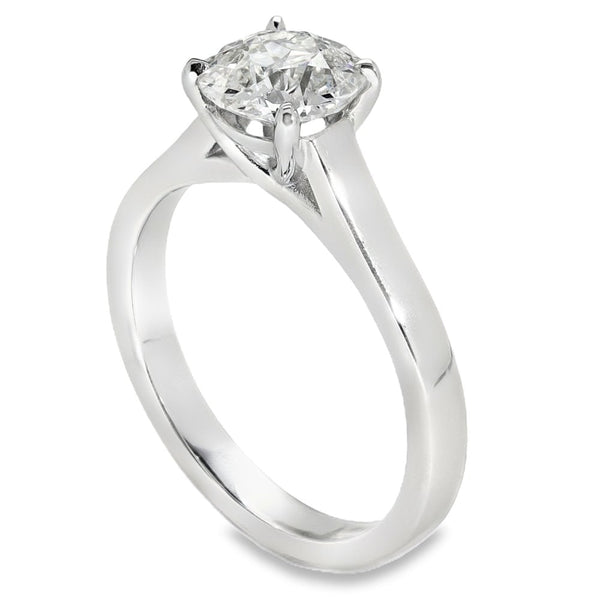 950 Platinum Cushion-Cut Diamond Engagement Ring - 1.31ct