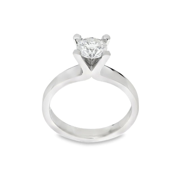 950 Platinum Certified Diamond Engagement Ring - Size N - 1.02ct