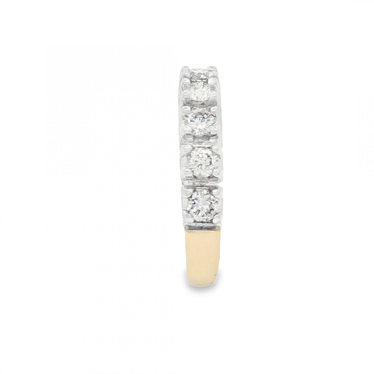 18ct Yellow Gold Diamond Half-Eternity Ring - Size L½ - 0.75ct