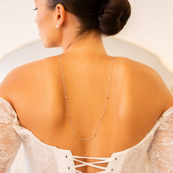 18ct White & Yellow Gold Diamond Scatter Necklace - 36" - 2.00ct