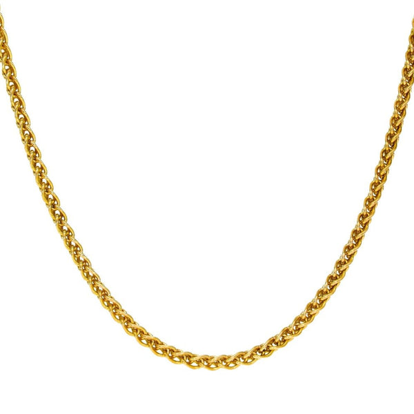 9ct Yellow Gold Spiga Chain - 18" - 9.6g