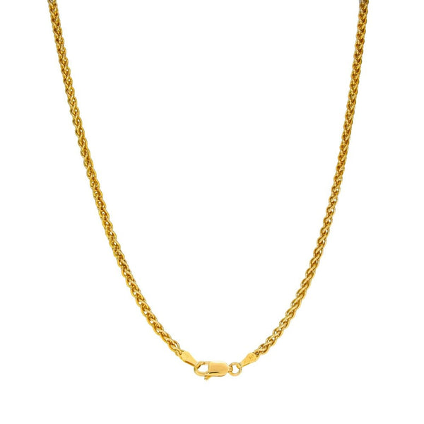 9ct Yellow Gold Spiga Chain - 18" - 9.6g