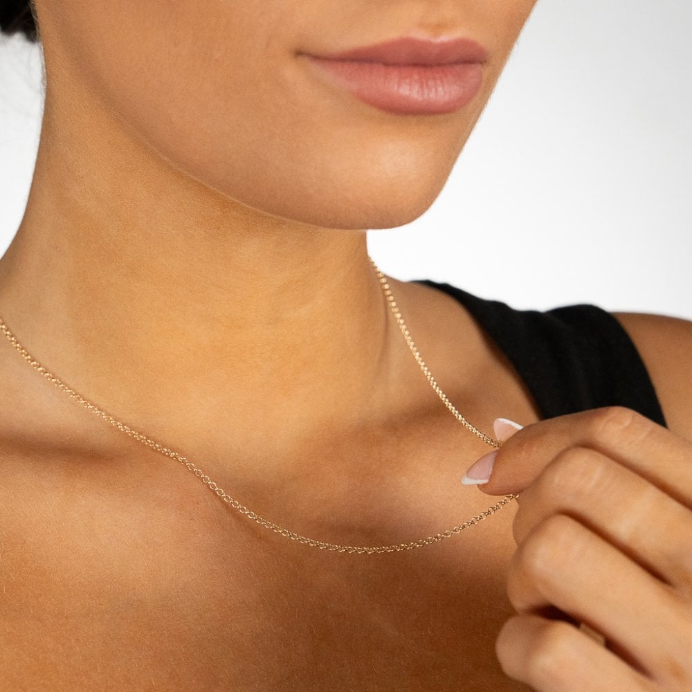 9ct Yellow Gold Fine Belcher Chain - 20" - 1.0g