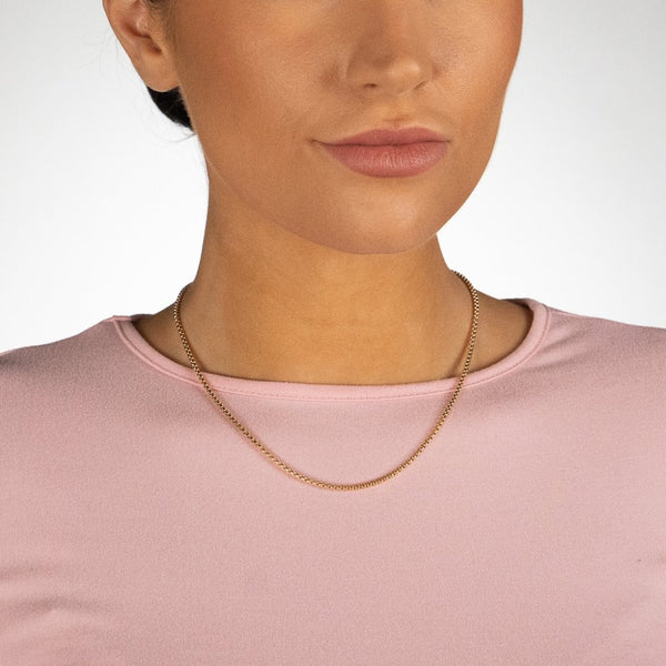 9ct Yellow Gold Box-Belcher Chain - 18" - 5.5g