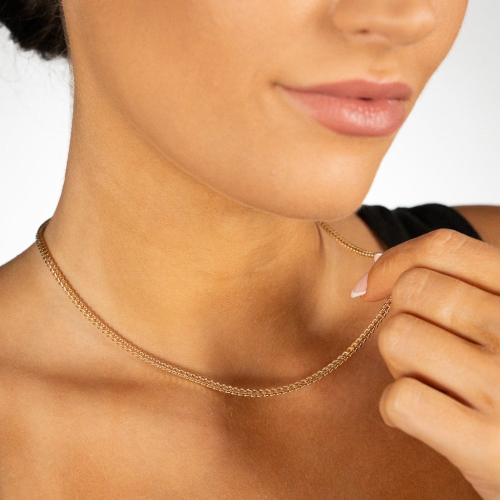 9ct Yellow Gold Foxtail Chain - 18" - 7.2g