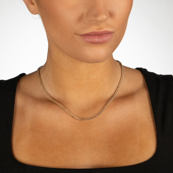 9ct Yellow Gold Foxtail Chain - 20" - 8.0g