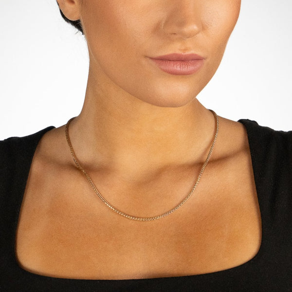 9ct Yellow Gold Hollow Spiga Chain - 18" - 4.1g